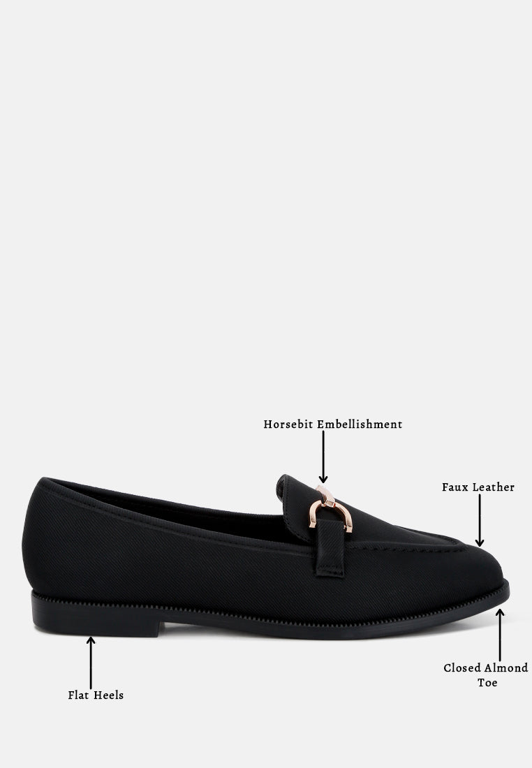 Fable Horsebit Embellished Flat Loafers