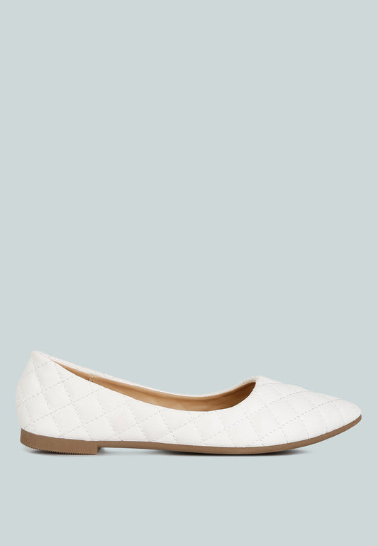 Rikhani Quilted Detail Ballet Flats