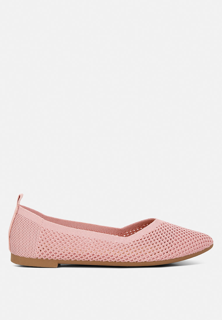 Selaris Fly Knit Slip On Ballerinas