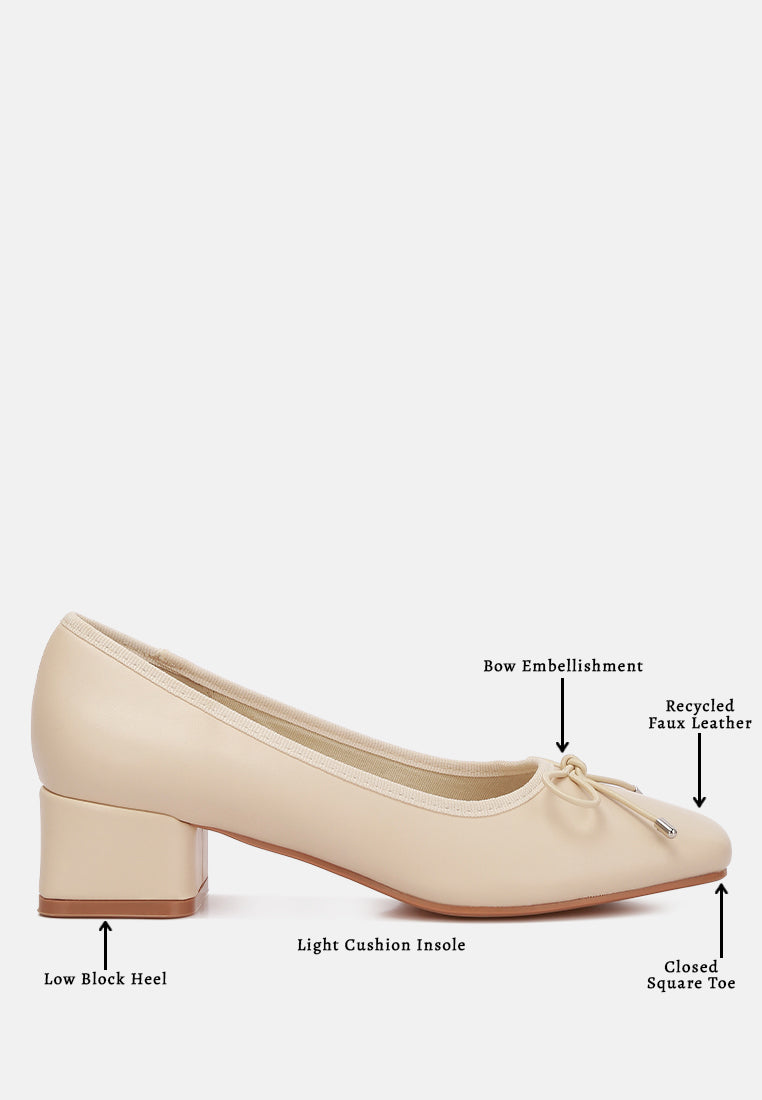 Sienna Low Block Heel Ballerinas