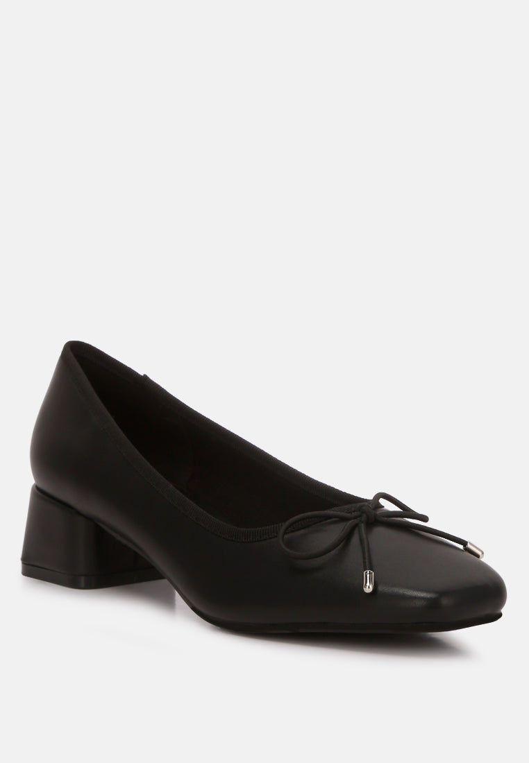 Sienna Low Block Heel Ballerinas