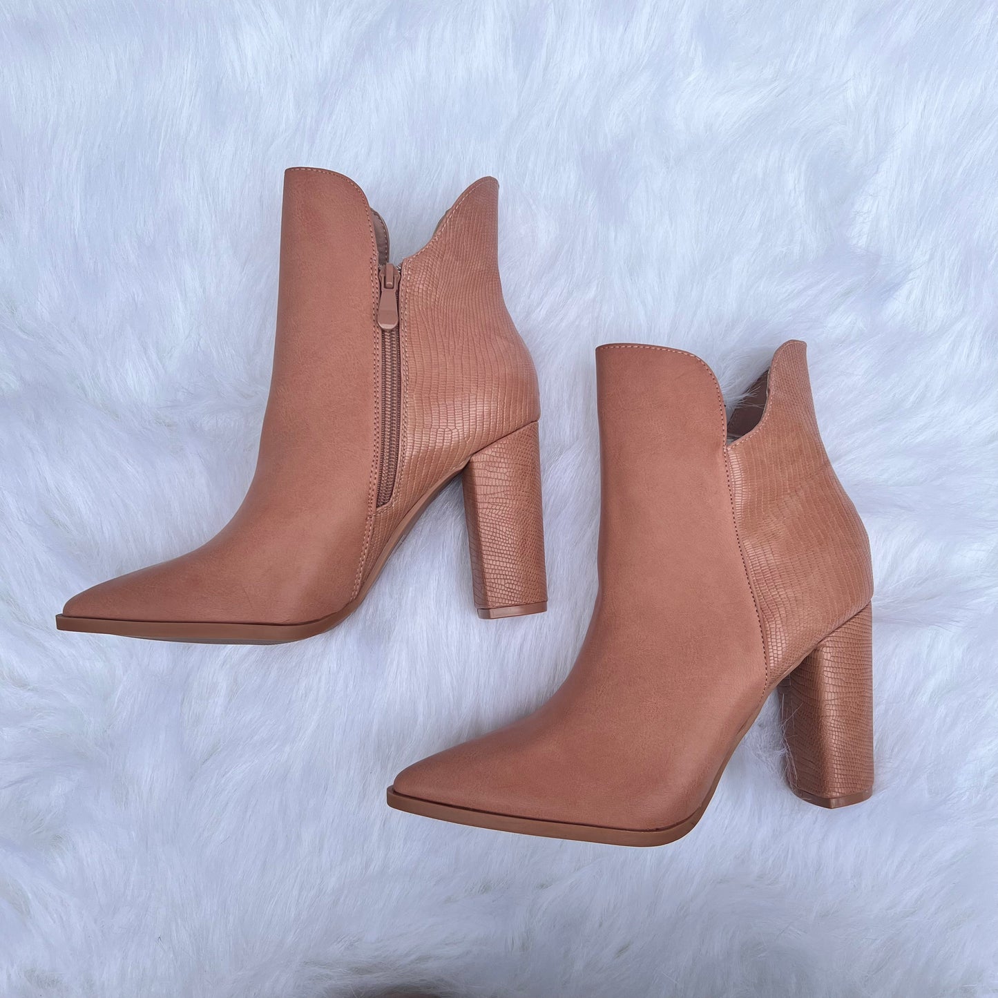 Nina Blush Pointy Toe Bootie