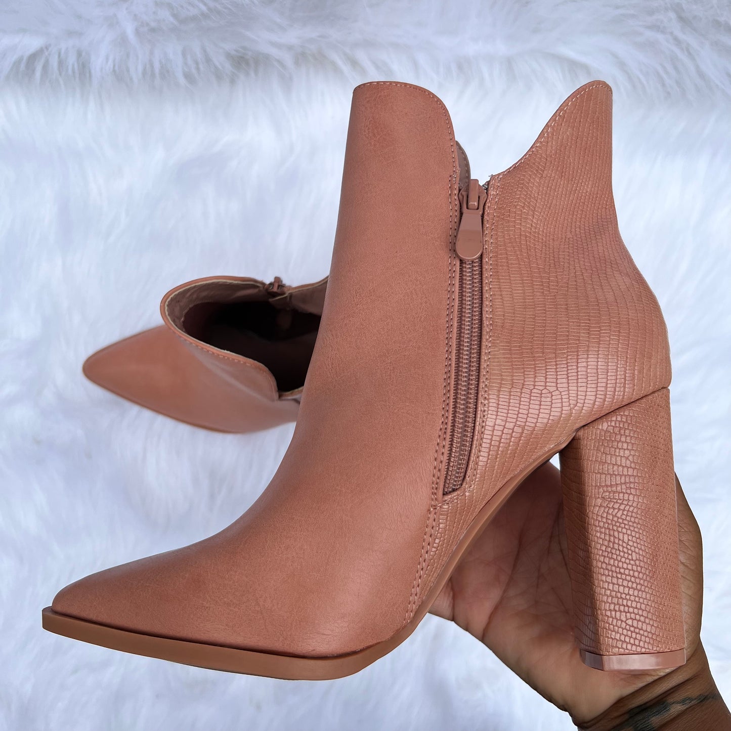 Nina Blush Pointy Toe Bootie